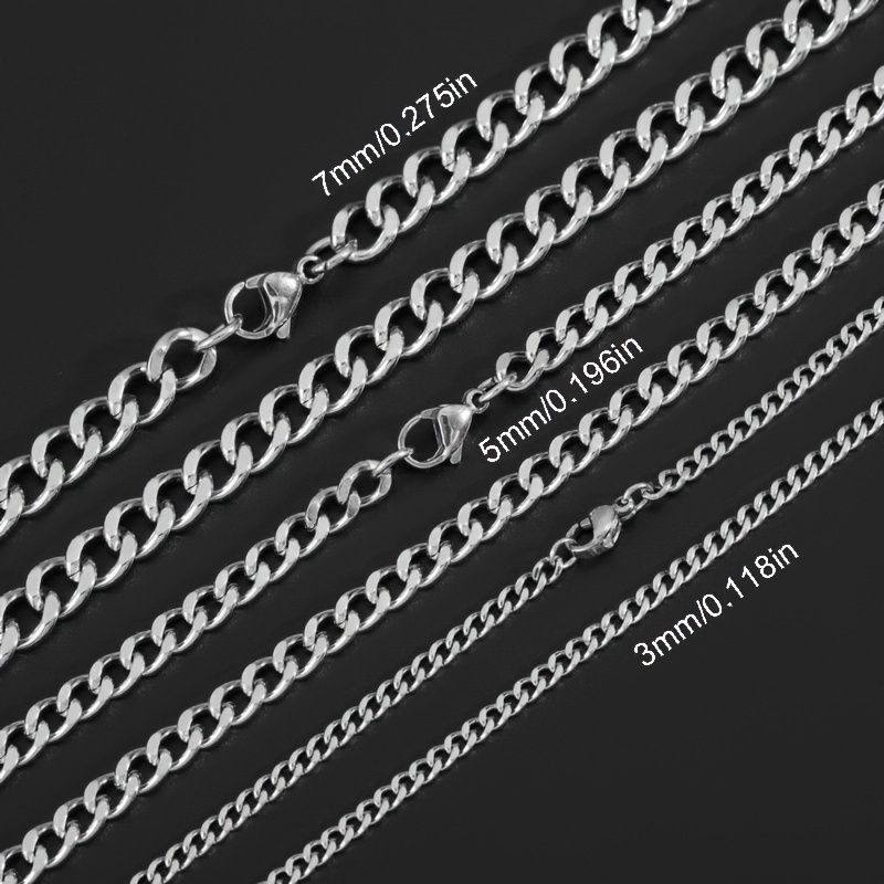 2pcs Stainless Steel Necklace Set Bohemian Style Electroplating for Men Women